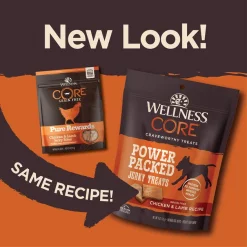 Wellness CORE Power Packed Chicken Grain Free Jerky Dog Treats -Wellness CORE || Caitec Sales 2022 104737 PT2. SY630 V1648147312