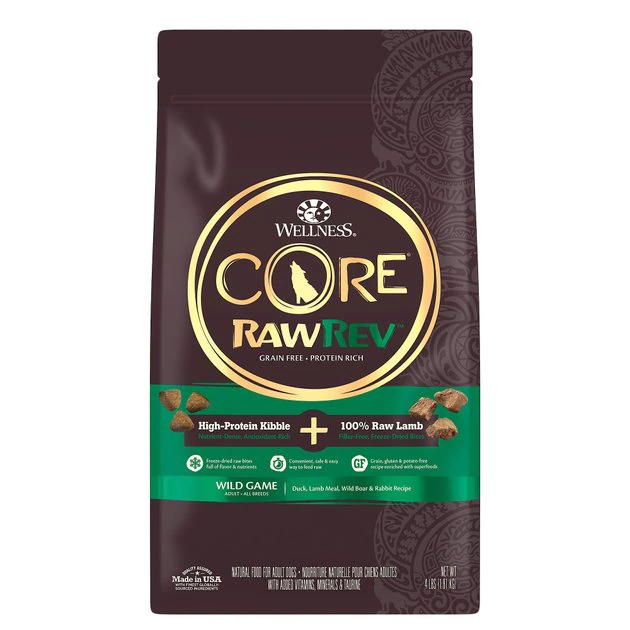 Wellness CORE RawRev Grain-Free Wild Game Recipe with Freeze Dried Lamb Dry Dog Food 3 Wellness CORE RawRev Grain-Free Wild Game Recipe with Freeze Dried Lamb Dry Dog Food