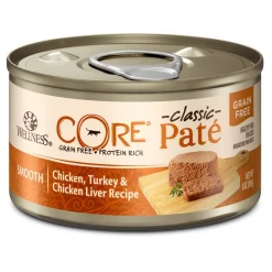Wellness CORE Natural Grain-Free Chicken Turkey & Chicken Liver Pate Canned Cat Food