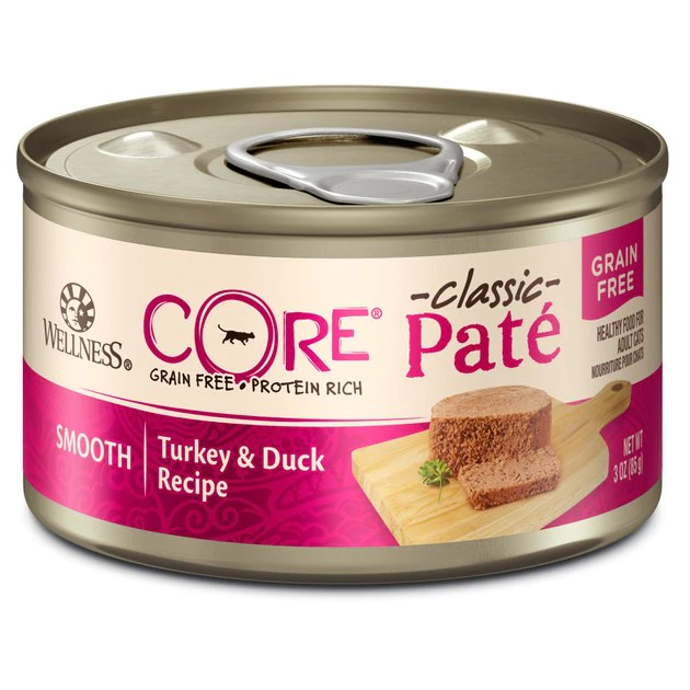 Wellness CORE Natural Grain-Free Turkey & Duck Pate Canned Cat Food 3 Wellness CORE Natural Grain-Free Turkey & Duck Pate Canned Cat Food