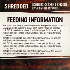Wellness CORE Signature Selects Shredded Boneless Chicken & Chicken Liver Entree in Sauce Grain-Free Canned Cat Food -Wellness CORE || Caitec Sales 2022 119719 PT5. SY630 V1594849913