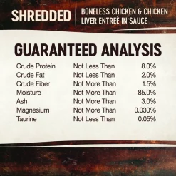 Wellness CORE Signature Selects Shredded Boneless Chicken & Chicken Liver Entree in Sauce Grain-Free Canned Cat Food -Wellness CORE || Caitec Sales 2022 119719 PT7. SY630 V1621990668