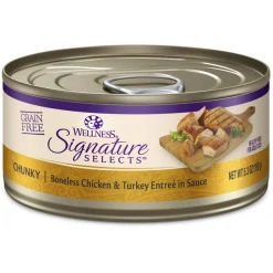 Wellness CORE Signature Selects Chunky Boneless Chicken & Turkey Entree in Sauce Grain-Free Canned Cat Food
