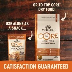 Wellness CORE Simply Shreds Grain-Free Wild Salmon & Tuna Wet Cat Food Topper -Wellness CORE || Caitec Sales 2022 120795 PT6. SY630 V1594920099