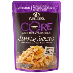 Wellness CORE Simply Shreds Chicken, Salmon & Pumpkin Wet Dog Food Topper