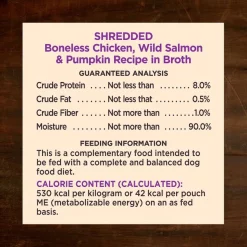 Wellness CORE Simply Shreds Chicken, Salmon & Pumpkin Wet Dog Food Topper -Wellness CORE || Caitec Sales 2022 120807 PT5. SY630 V1613574144
