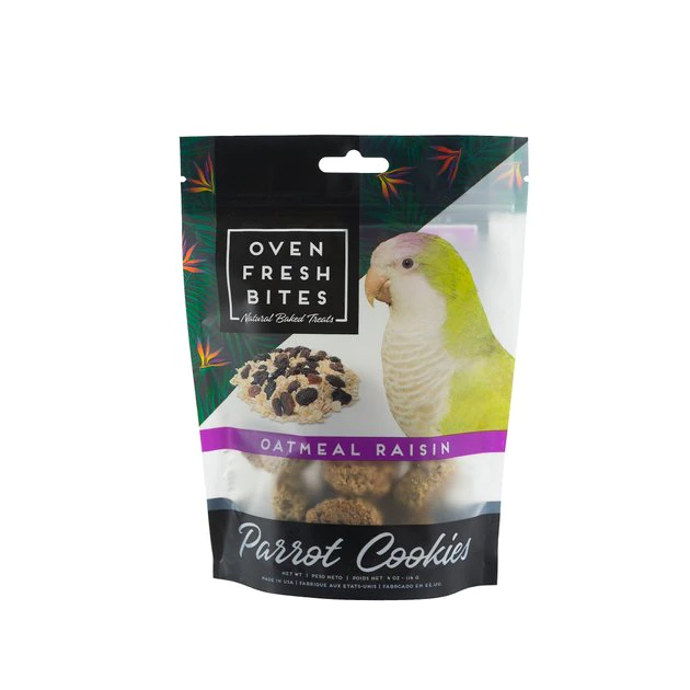 Caitec Oven Fresh Bites Oatmeal Raisin Cookies Parrot Treats, 4-oz bag 3 Caitec Oven Fresh Bites Oatmeal Raisin Cookies Parrot Treats, 4-oz bag
