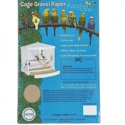 Caitec Featherland Paradise Cage Gravel Paper Bird Cage Liners, 7 count