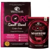 Wellness CORE Grain-Free Small Breed Turkey & Chicken Recipe Dry Dog Food, 12-lb bag + Wellness CORE Grain-Free Marrow Roasts Hearty Beef Recipe Dog Treats, 8-oz bag
