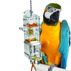 Caitec Featherland Paradise Tug 'N Slide Tower Bird Toy