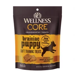 Wellness CORE Brainiac Puppy Beef & Turkey Soft Training Dog Treats, 3-oz bag