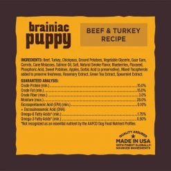 Wellness CORE Brainiac Puppy Beef & Turkey Soft Training Dog Treats, 3-oz bag -Wellness CORE || Caitec Sales 2022 352531 PT6. SY630 V1641485201