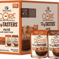 Wellness CORE Grain-Free Chicken, Turkey & Chicken Meal Indoor Formula Dry Food + Tiny Tasters Chicken, Chicken & Turkey Pate Land Variety Pack Grain-Free Cat Food Pouches -Wellness CORE || Caitec Sales 2022 353441 PT5. SY630 V1639544487