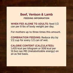 Wellness CORE Grain-Free Beef, Venison & Lamb Formula Canned Dog Food -Wellness CORE || Caitec Sales 2022 52021 PT4. SY630 V1625841061