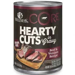 Wellness CORE Grain-Free Hearty Cuts in Gravy Beef & Venison Recipe Canned Dog Food