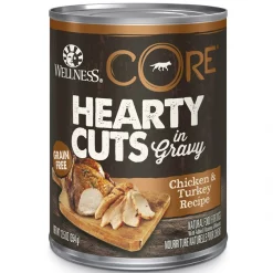 Wellness CORE Hearty Cuts in Gravy Chicken & Turkey Recipe Grain-Free Canned Dog Food